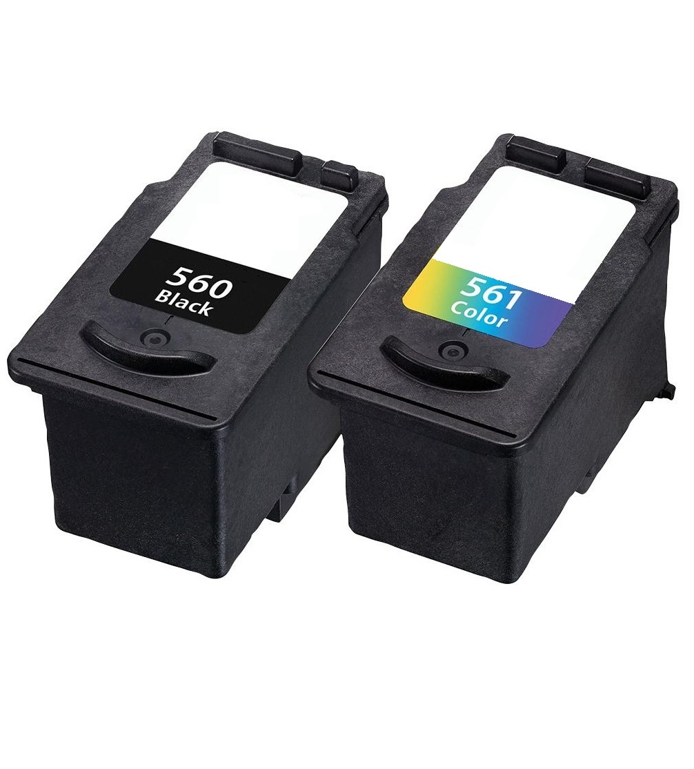 Remanufactured Canon PG-560 Black and CL-561 Colour High Cap. Ink cartridges